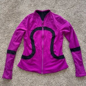 lululemon athletica Magenta Full-Zip Jacket with Black Accents